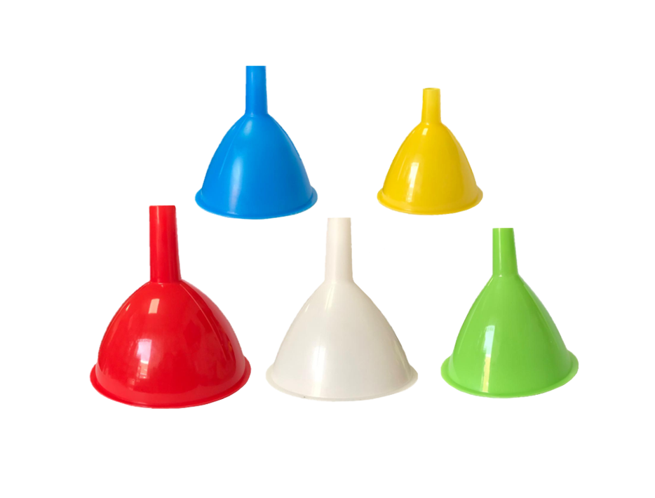 Plastic Kitchen Funnel Set of 5 Assorted Sizes 0412 (Parcel Rate)