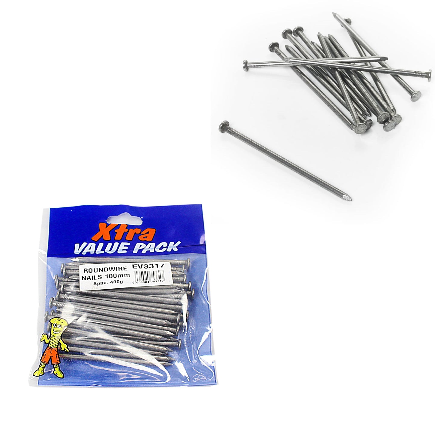 100mm Round Nails Xtra Value Diy 3317 (Large Letter Rate)