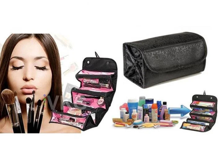 Roll-N-Go Makeup Cosmetic Bag Roll Up Travel Pouch 4087 (Parcel Rate)