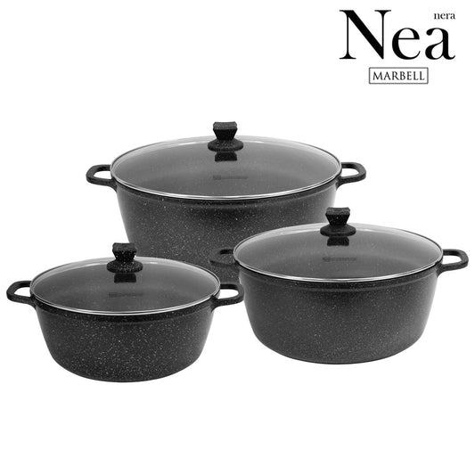 Durane Copper Die Cast Stock Pot Set Of 5 Stainless Steel Non Stick Coating With 2 Handles 20-24-28-30-32cm 9630 (Big Parcel Rate) (Copy)