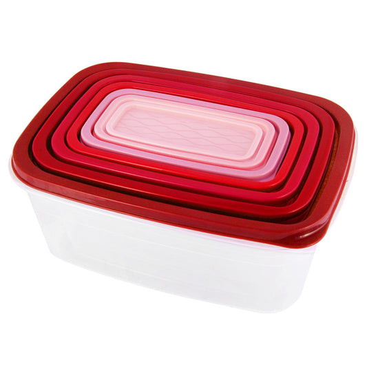 Kolorr Coral Plastic Food Storage Container Set of 7 Square 11795 (Parcel Rate) (Copy)