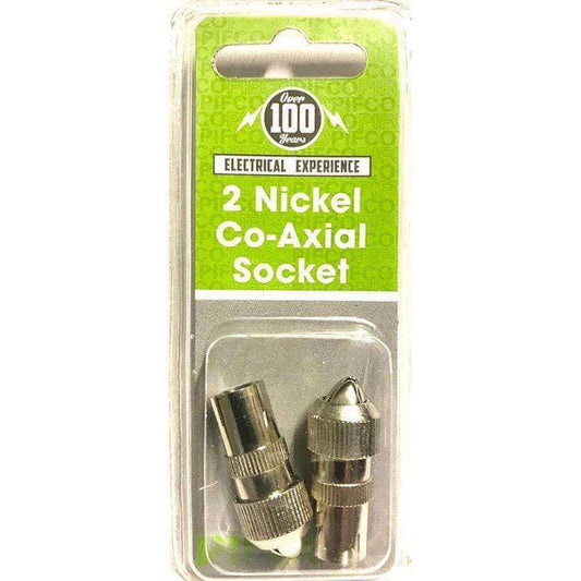 Pifco Pack Of 2 Nickel Co-Axial Socket AVS1050 (Parcel Rate)