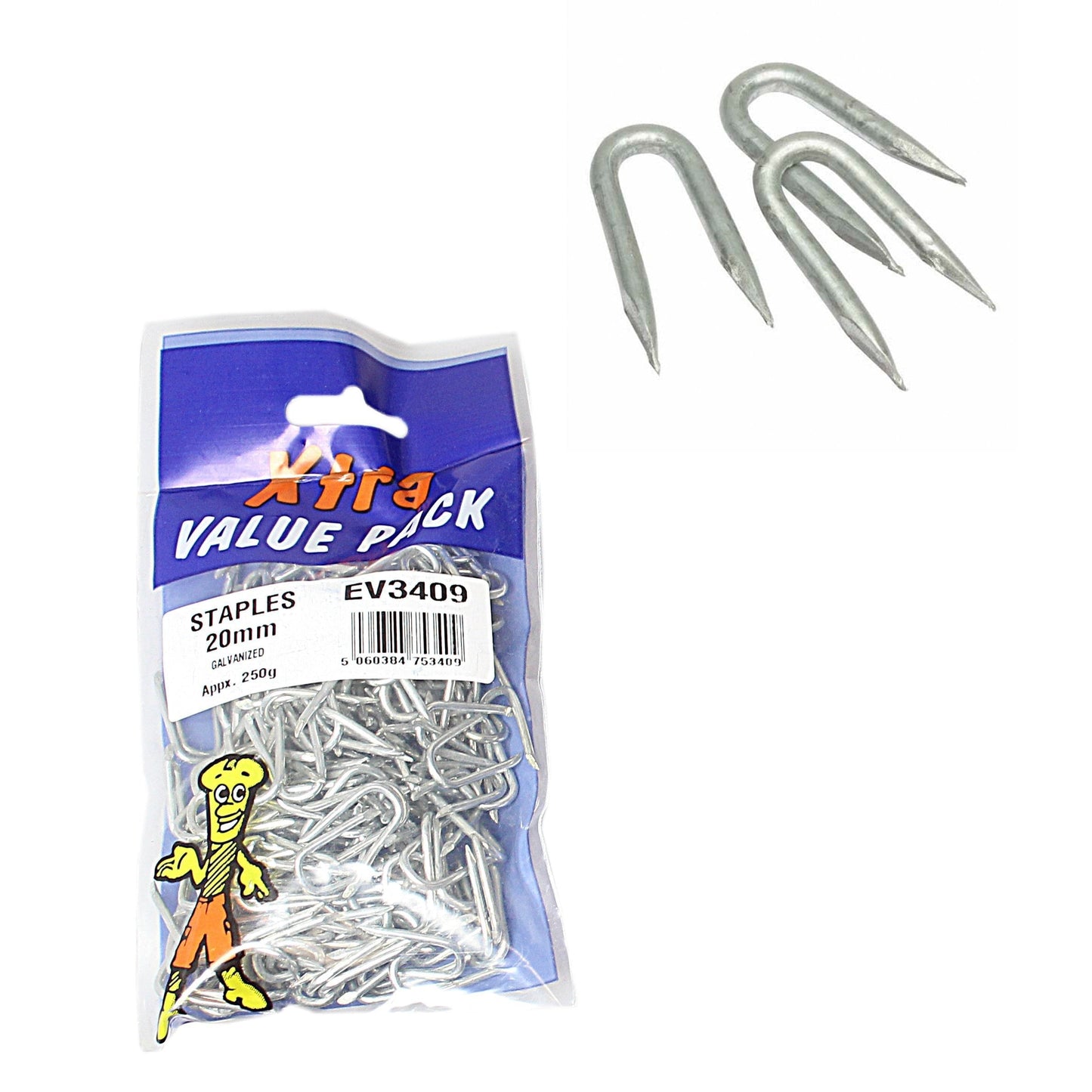 20mm Galvanised Staples Xtra Value Diy 53409 (Large Letter Rate)