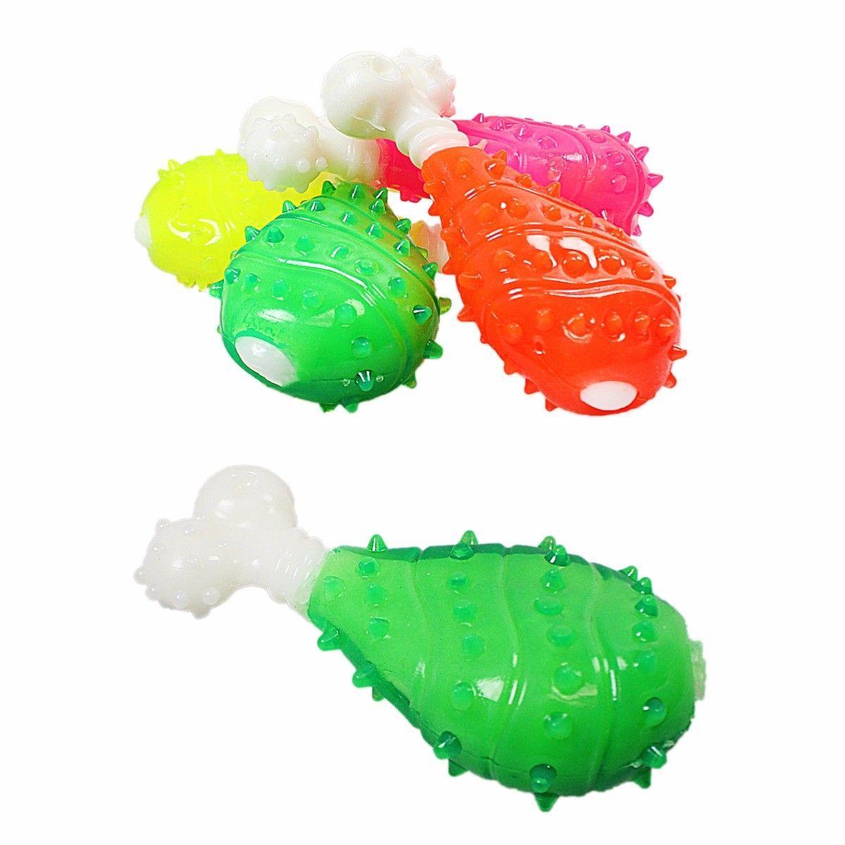 Pet Dog Toy Chicken Bone 12 cm Assorted Colours 4750 (Parcel Rate)