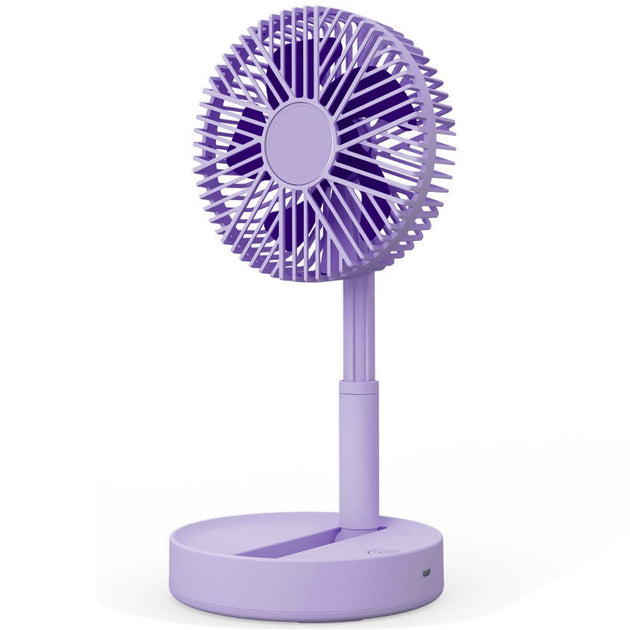 Adjustable Mini Desk Folding Fan 14 x 23 cm USB Rechargeable Assorted Colours 7154 (Parcel Rate)