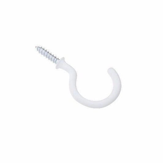 1" (25mm) White PVC Cup Hooks 0317 (Large Letter Rate)