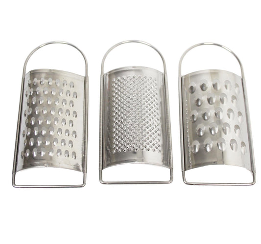 Mini Stainless Steel Cheese Grater Shredder Plane 6 x 13 cm Pack of 3 5369 / 3569 A (Parcel Rate)