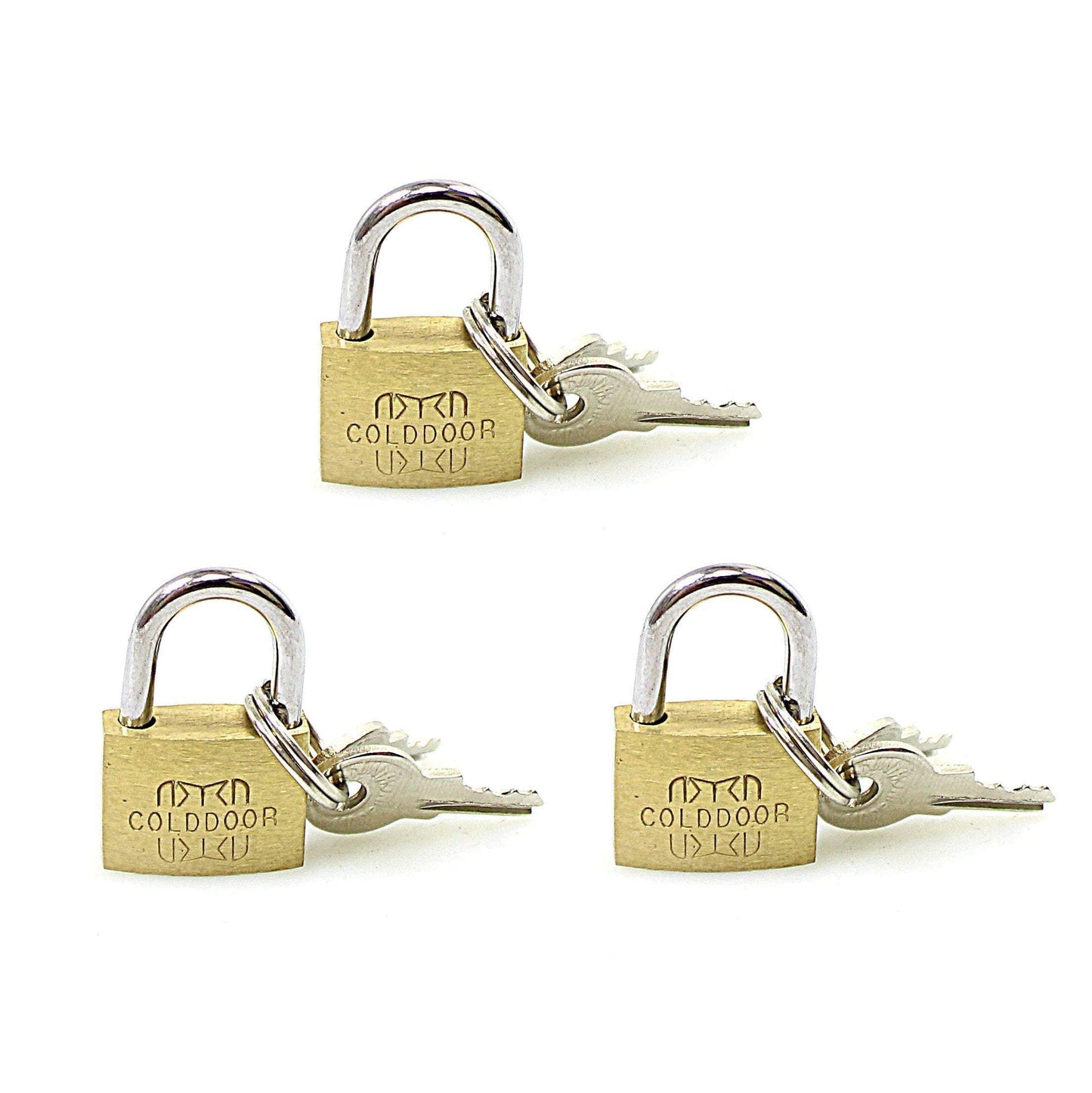 3 Pack Security Brass Padlock With 2 Keys 3699 (Parcel Rate)