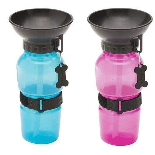 Pet Dog Portable Travel Aqua Water Bottle 0.5L Assorted Colours 5028 (Parcel Rate)