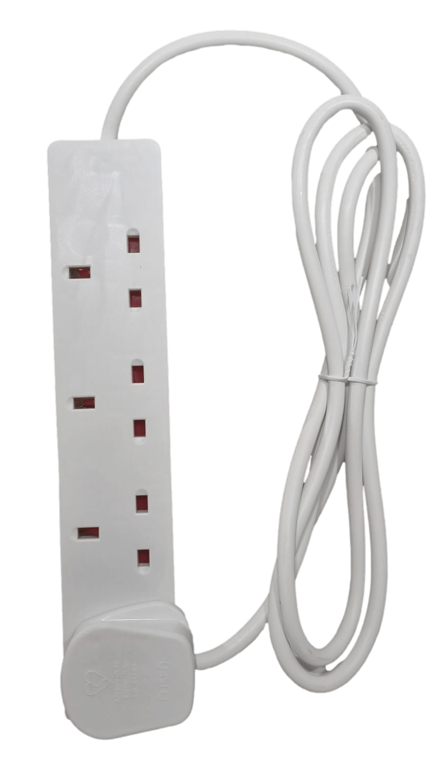 4 Way UK 3 Pin Plug Surge Protected Extension Lead 2 Metre 4WS2M20 A  (Parcel Rate)