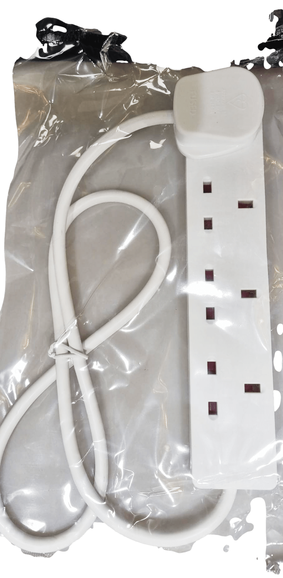 4 Way UK 3 Pin Plug Surge Protected Extension Lead 1 Metre 4WS1M20/ST-85A  A (Parcel Rate)