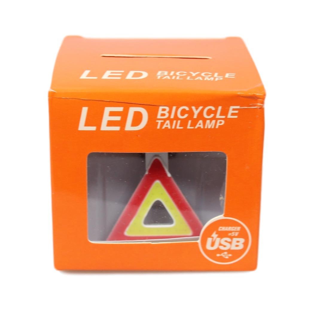 Bicycle LED Tail Lamp Bicycle Light Safety Bike Hazard Awareness Triangle 7-8cm  5584 (Parcel Rate)