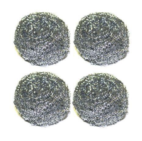 4 Pack Practical Cleaning Washing Up Steel Scourers Household Use 5598 (Parcel Rate)