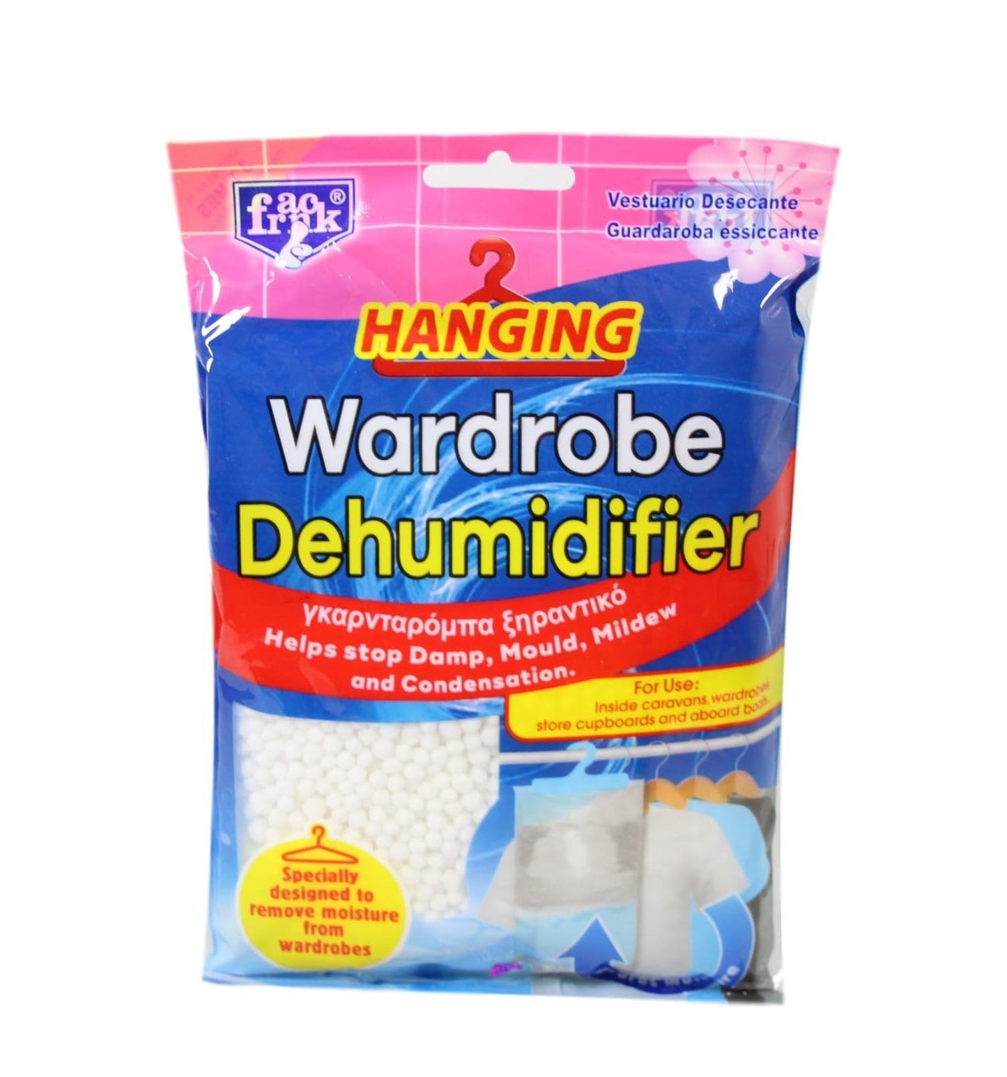 Hanging Wardrobe Cupboard Dehumidifier Bags Stops Damp Mould Moisture 210g 5646 A (Large Letter Rate)