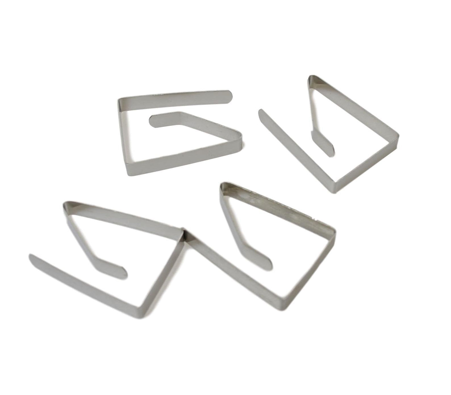 Stainless Steel Table Cloth Clips 4.5 x 4.5 x 1.8 cm Pack of 4 5718 A (Large Letter Rate)