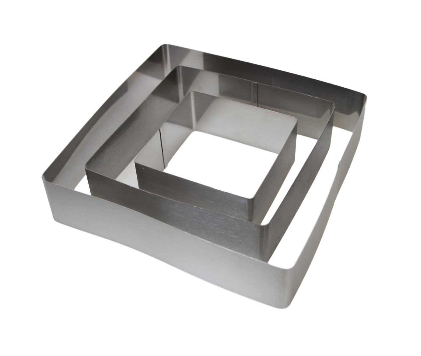 Stainless Steel Cake Baking Tool 3 Pack Square Large Medium Small Cake Bake 5918 (Parcel Rate)