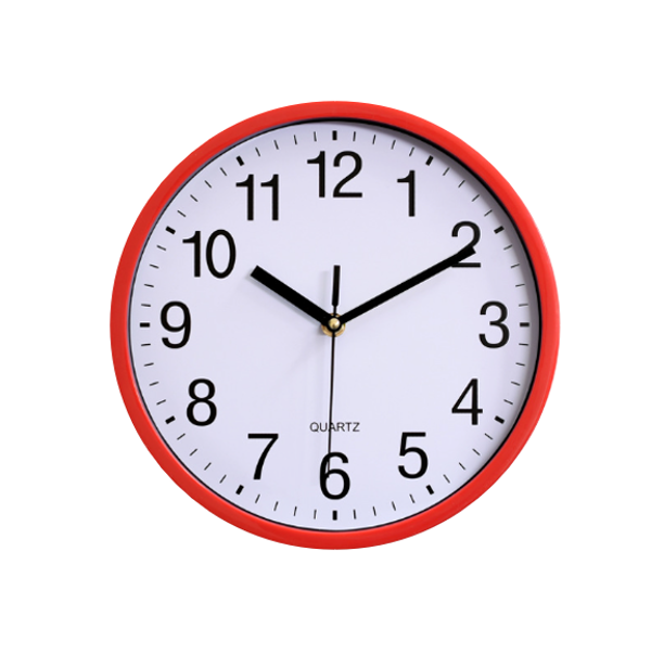 Standard Round Wall Clock 30 cm Assorted Colours 6988 (Parcel Rate)