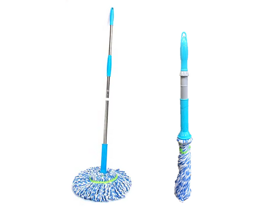 Extendable Microfibre Cleaning Twist Floor Mop 80 / 130 cm Assorted Colours 7206 (Big Parcel Rate)