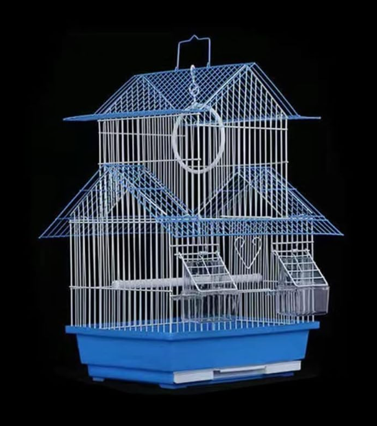 Metal Bird Cage 28 x 45 x 20 cm Assorted Colours 7285 (Big Parcel Rate)