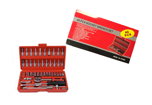 46 PCS  Metal Socket Wrench Set 7507 (Parcel Rate)