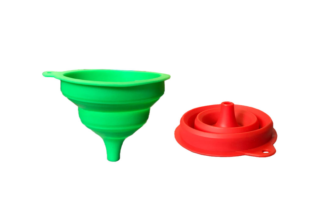 Collapsible Foldable Silicone Funnel 9.7 x 10.7 cm Assorted Colours 7556 (Parcel Rate)