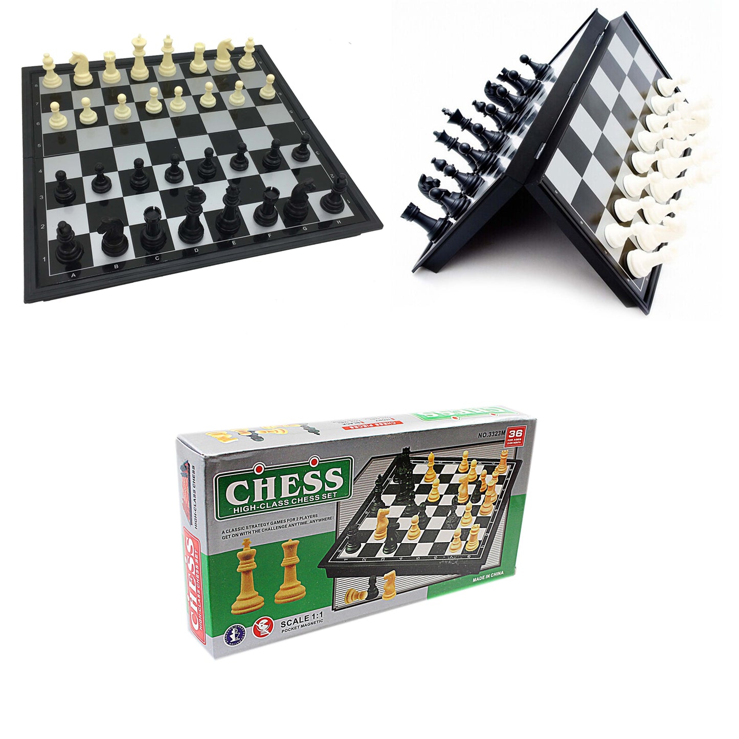 Pocket Magnetic Chess Set Large 15 x 30 cm 3836 (Parcel Rate)