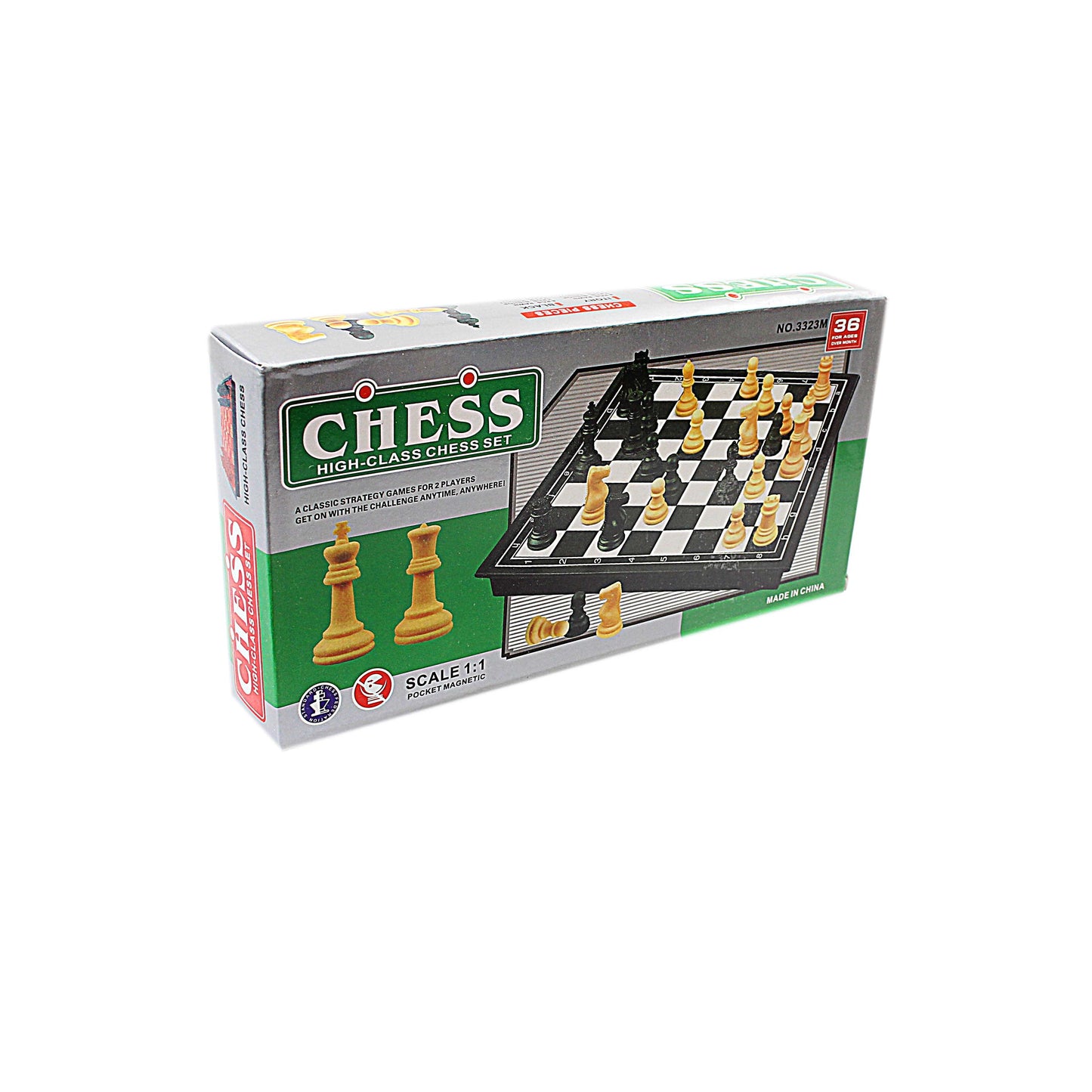 Pocket Magnetic Chess Set Large 15 x 30 cm 3836 (Parcel Rate)