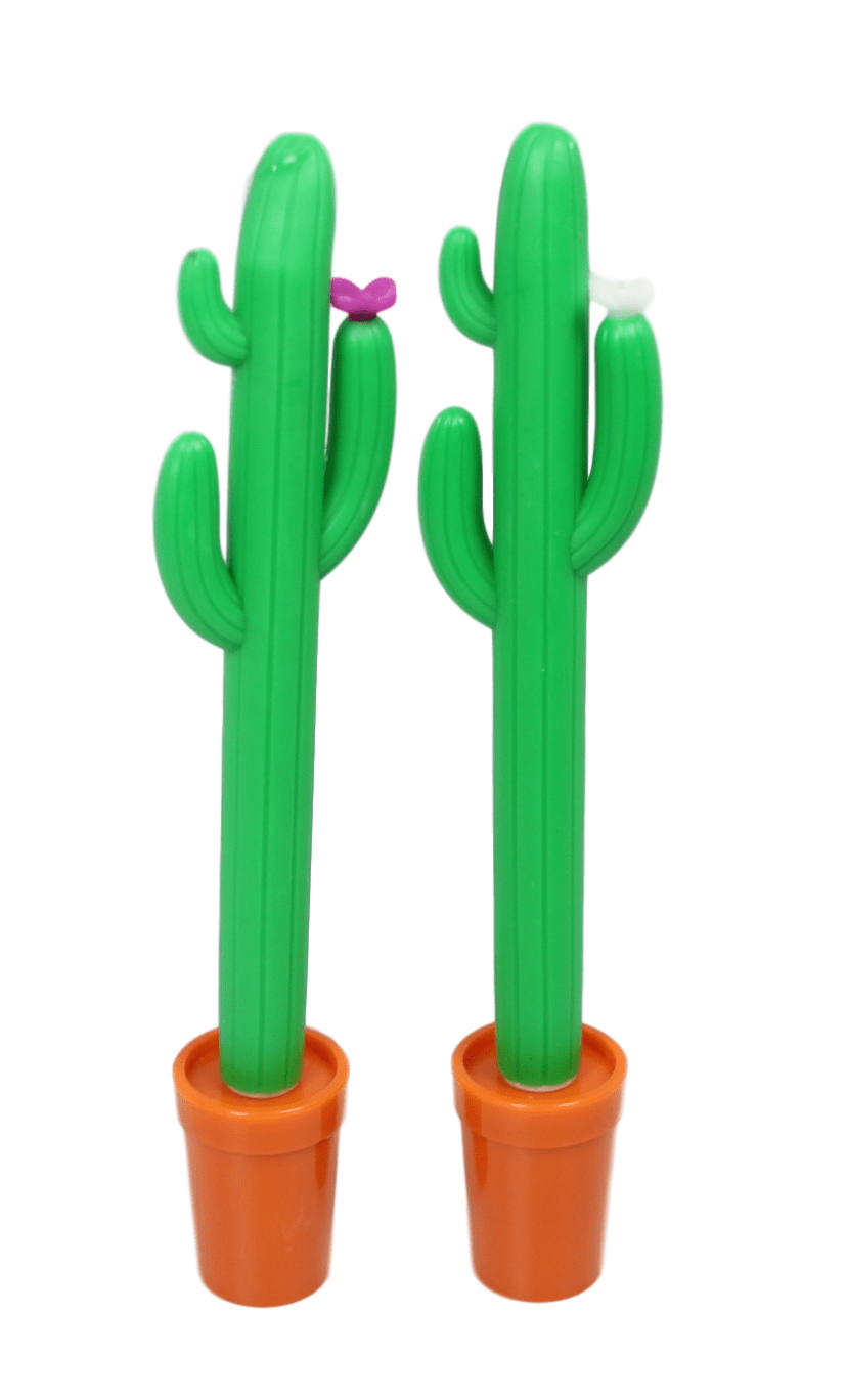 Childrens Pack Of 2 Fun Cactus Pens Writing Stationery 5279