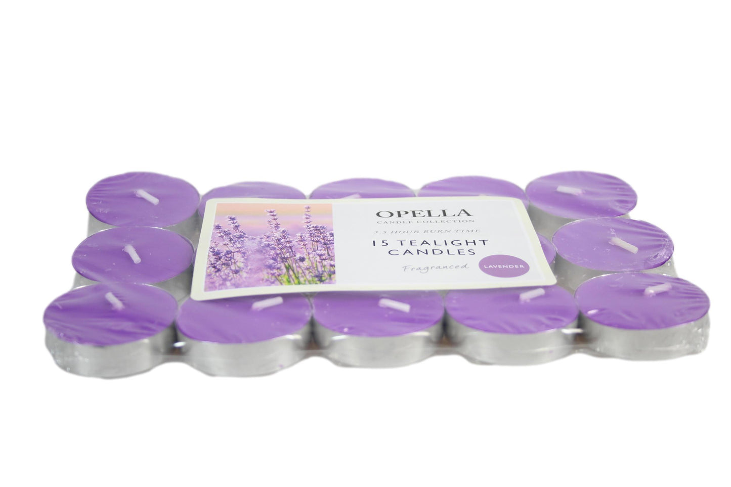 Scented Opella Lavender 12 Tealight Candles 3.5 Hour Burn Time CD001L (Parcel Rate)