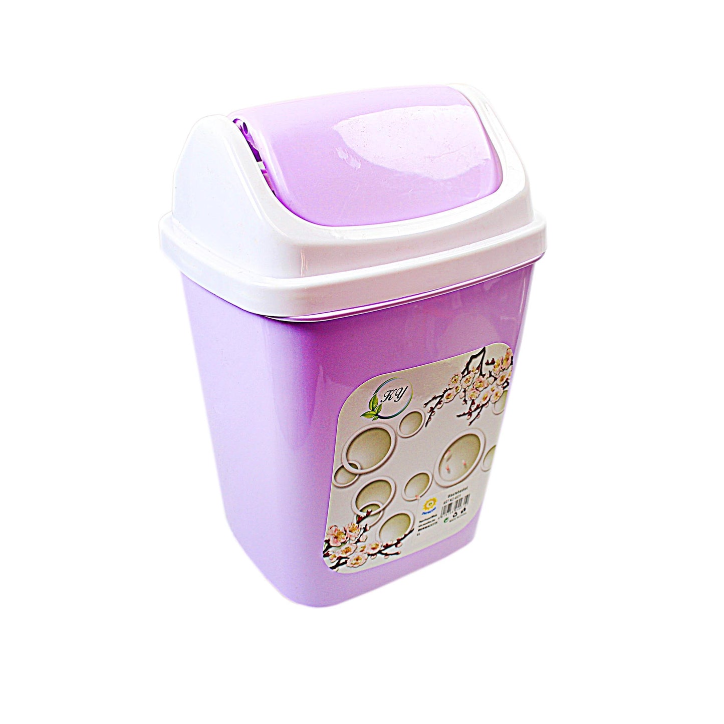 5 Litre Kitchen Bathroom Bedroom Mini Plastic Waste Bin Blue Purple 4931 (Parcel Rate)