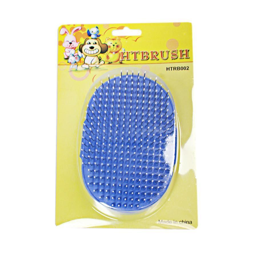 Silicone Dog Brush Metal Bristles with Hand Wrap 13 cm Assorted Colours 4985 / 4408  (Parcel Rate)