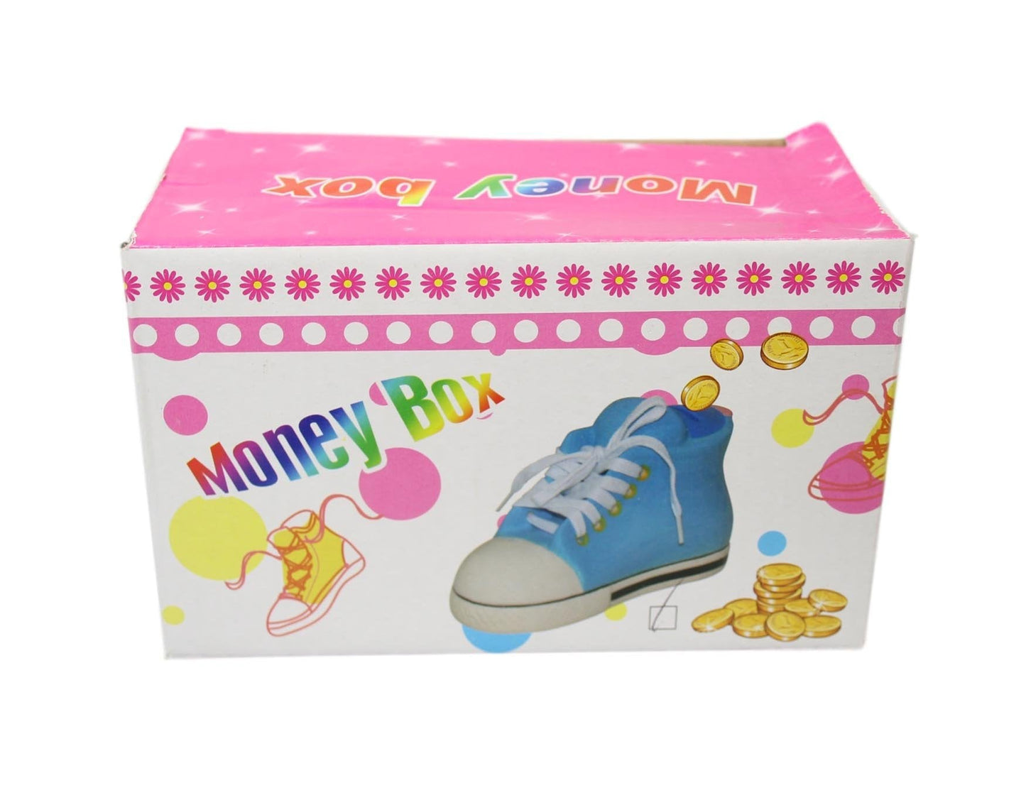 Children's Ceramic Money Box Piggy Bank Shoe Design 16 x 9 cm Assorted Colours 5597 (Parcel Rate)