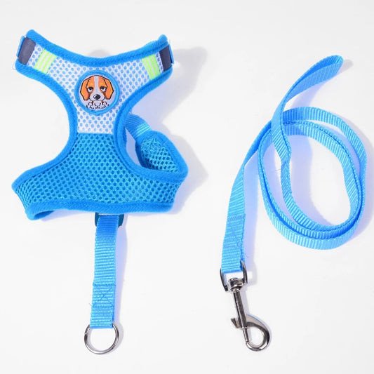 Dog Leash Reflective With Soft Harness Vest Size Large Assorted Colours 93cm 6710L (Parcel Rate)