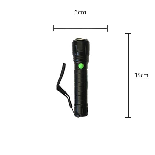 Metal LED Torch Flashlight with Zoom 100 Lumen 15 x 3 cm 7487 (Parcel Rate)