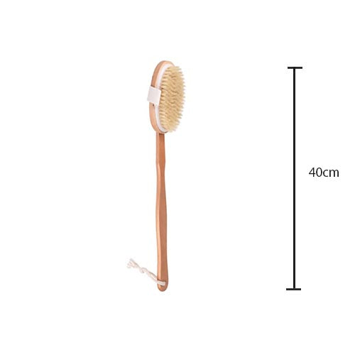 Wooden Bath Brush Back Scrubber with Handle 40 cm 6996 (Parcel Rate)