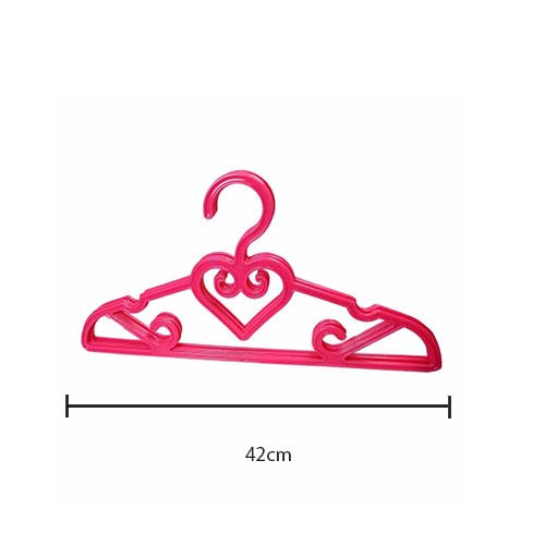 Plastic Fancy Designer Hangers Pack Of 5 Assorted Colours And Design 42cm  2917 (Parcel Rate)