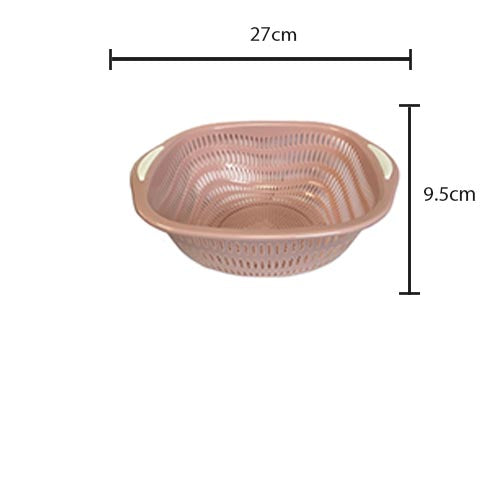 Plastic Strainer Drainer Colander Basket 27 x 9.5 cm Assorted Colours 7621 (Parcel Rate)