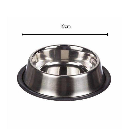 Steel Pet Bowl Dog Feeding Bowl Small Size 18cm 3044 (Parcel Rate)