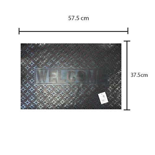 Rubber Welcome Door Mat 37.5 x 57.5 cm Assorted Colours 5999 (Parcel Rate)