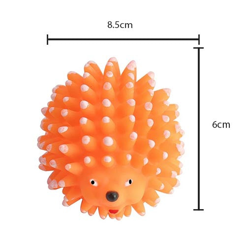 Pet Dog Toy Squeaky Hedgehog 8.5 x 6 cm Assorted Colours 7091 (Parcel Rate)