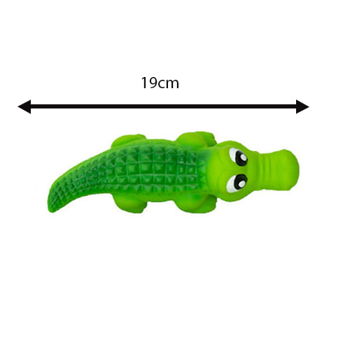 Pet Dog Toy Squeaky Crocodile Alligator 19 cm Assorted Colours 7254 (Parcel Rate)