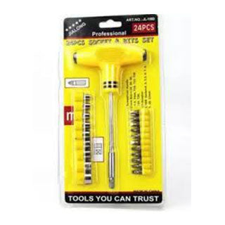 Socket and Bits Tool Set of 24 3158 A  (Parcel Rate)