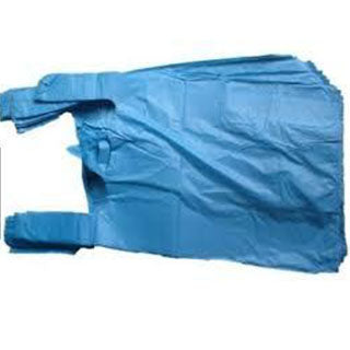 Large Blue Plastic Carrier Bags 100pcs BR2 (Parcel Rate)