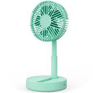 Adjustable Mini Desk Folding Fan 14 x 23 cm USB Rechargeable Assorted Colours 7154 (Parcel Rate)