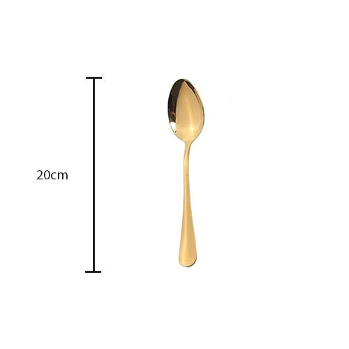 Gold Coloured Metal Spoons Pack of 3 20 cm 7028 A (Parcel Rate)