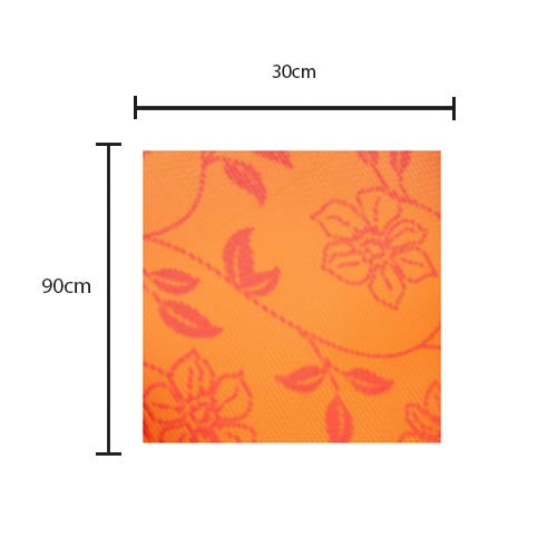 Kitchen Storage Draw Anti-Slip Mat 30 x 90 cm Floral Pattern Assorted Colours 6990 (Parcel Rate)