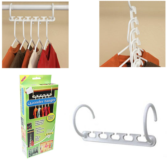 Wonder Hanger Space Saver Hanger Rack Pack of 8 4999 (Parcel Rate)