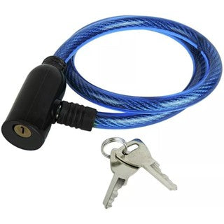 Bicycle Bike Lock with Keys Assorted Colours 0683 A (Parcel Rate)